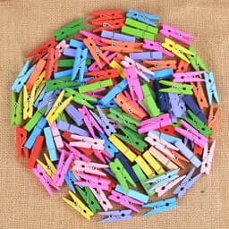 Houten Wasknijpers - Kledingclips Knutselspelden - Kleding Drogen - Splintervrij Hout - 7.4 cm - 10 Kleuren — thumbnail 4