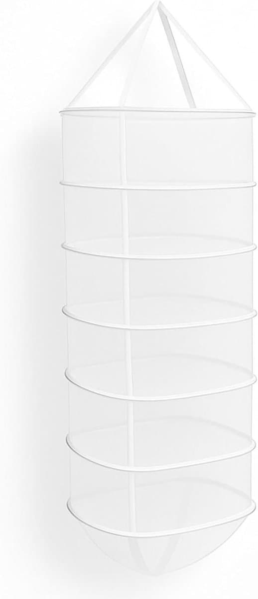 Droognet Kruiden - Droogrek Hangend - Kruiden Drogen - 5 Lagen Capaciteit - Ø 45 cm - Wit — afbeelding 1