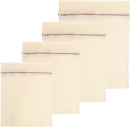 4-delige set Premium katoenen wasnetten, waszak gemaakt van 100% katoen met ritssluiting, wasnet voor wasmachine voor bh, ondergoed, waszakken voor wasmachine voor reizen en delicate kleding — thumbnail 1
