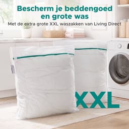 Living Direct Waszak XXL set 2 stuks Waszakjes met Rits - Extra Grote Waszakken voor Beddengoed, Dekbedovertrekken, Hoeslakens, Gordijnen en Jassen - Waszak Groot - Laundry Bag - Wasnetten — thumbnail 3