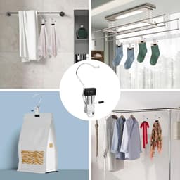 Wasknijpers, roestvrij staal, washaken, antislip, kledinghanger, clip, 360° draaibaar, laarsklemmen, laarzen, hangers, metalen klemmen voor broeken, schoenen, handdoek (zwart) — thumbnail 3