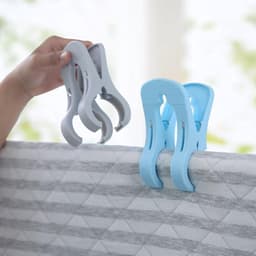 Grote kunststof wasknijpers, 6 stuks, ideaal voor strandhanddoeken, antislip en winddicht, perfect voor dekens en sprei — thumbnail 3