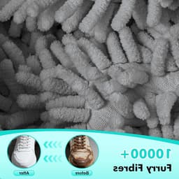 2-in-1 Schoenwaszak voor de Wasmachine, Herbruikbare Waszak voor Schoenen met Rits, Ideaal voor 360° Reiniging en Bescherming van Schoenen, Grijs — thumbnail 2