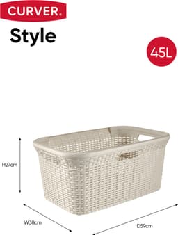 Curver Style Wasmand - 45L - Vintage wit — thumbnail 2