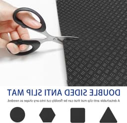 Antitrillingsmat van siliconen, 60 x 60 cm, antislip onderlegger voor wasmachine en koelkast, eenvoudig te reinigen en herbruikbaar, ideaal voor stabiliteit en geluidsreductie — thumbnail 3