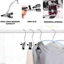 Wasknijpers, cliphaken, draagbare wasknijpers, 360° wasknijpers, kledinghangers, metalen haken met tang, voor broeken, schoenen, handdoeken — thumbnail 5