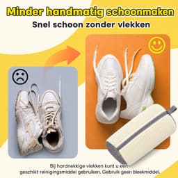Schoenwaszak - 2 Stuks - voor Wasmachine - 360° Diepe Reiniging - Ecru — thumbnail 4