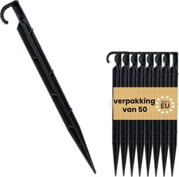 SnelShoppen - Pack van 50 Grondankers voor Druppeltubes 16-20 mm - Slangbevestiging en Pijpenbevestiging - Grondspijkers voor Druppelirrigatie - Ideaa — thumbnail 1