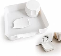 3 Stuks Afvoerbak voor Wasmachines - Lekbak voor Wasmachines - Wasmachine Opvangbak - Eenvoudige Installatie - Voor Wasmachine en Vaatwasser - Voor Kelders, Appartementen, Stacaravans, Garages en Huurwoningen - Wit — thumbnail 1