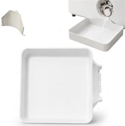 Lekbak Wasmachine - 2-Delige Set - Wateropvangbak - Opvangbak - Universele Wasmachine Lekbak - Afvoerbak Voor Wasmachines - 17.8 × 17.8 × 5 Cm - Eenvoudig Te Installeren - Afvoerbak - Geschikt Voor Appartementen, Garages En Huurwoningen - Wit — thumbnail 1