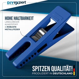 SnelShoppen - 24 Stuks Kledingknijpers Storm 70 x 20 mm, Multifunctionele Klemmen, Sterke Grip, Blauw, Made in Duitsland, Voor Was, Naaien, Tenten, Tu — thumbnail 3