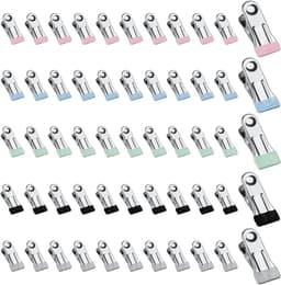 50 Stuks RVS Wasknijpers, Multifunctionele Klemmen, Antislip Metalen Klemmen voor Kleding, Handdoeken, Voedselverpakking en Foto's — thumbnail 1
