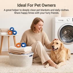SnelShoppen - 8 x Dierenhaarverwijderaar Wasmachine, Herbruikbare Pluisballen tegen Hondenharen en Kattenharen, Haarvanger voor Kleding, Zacht voor Te — thumbnail 3