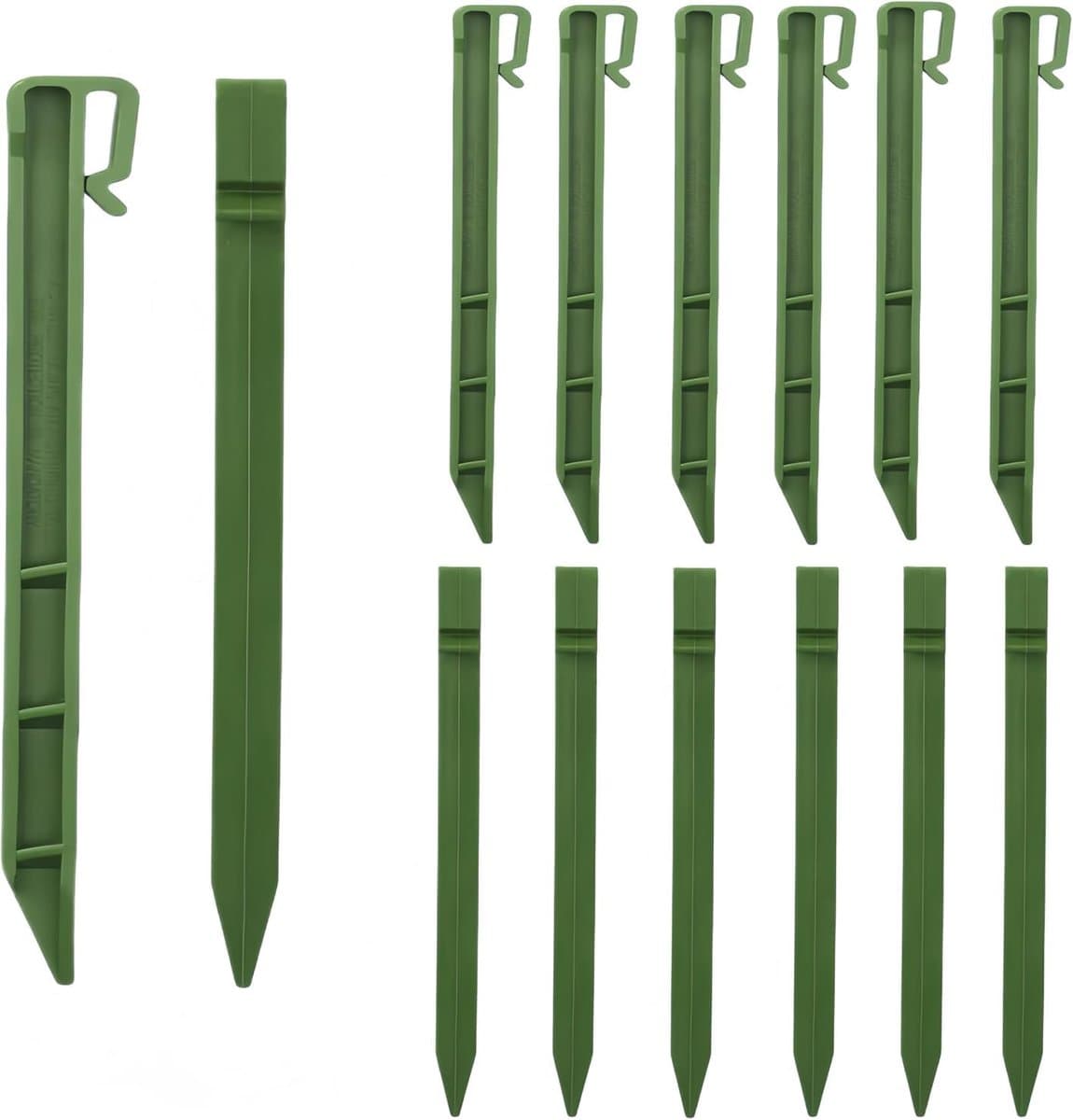 SnelShoppen - 30 Stuks Tuin Pinnen 24.5 cm Kunststof Grondankers voor Patio Afgrenzing en Tuin Tenten (Groen) — afbeelding 1