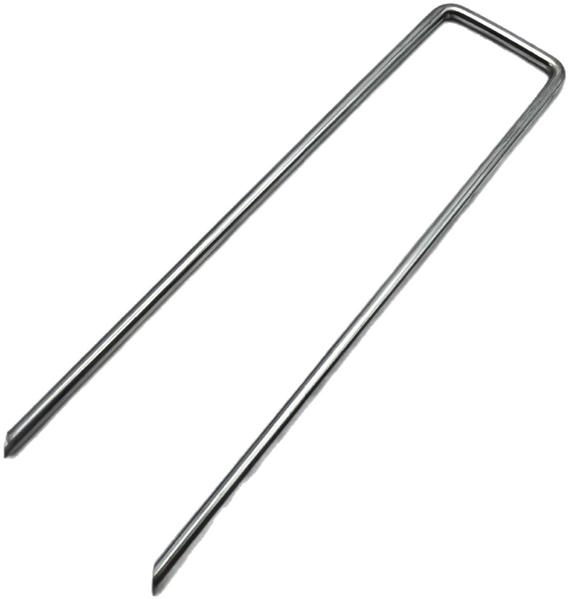 U-vormige metalen tuinpalen - Robuuste verankeringspalen - Gegalvaniseerde, roestvrije palen - Scherpe afgeschuinde uiteinden voor eenvoudige plaatsing in de grond - Stabiliseren tuinelementen-2.5mm*4cm*15cm — afbeelding 1