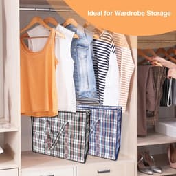 Wasnetjes met ritssluiting - Pack of 2 - 60 x 25 x 50 cm - Herbruikbare waszakken met ritssluiting - Voor kleding en opbergen — thumbnail 5