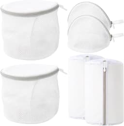 Schoenwaszak voor wasmachine - Wit - 22 x 33 cm / 16 x 18 cm / 15 x 16 cm - Polyester Wasnet Set van 6 - Voor Schoenen, Ondergoed en Sokjes — thumbnail 1