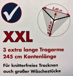 Blome Droogmolen Alustar XXL - incl. betonanker - driehoekmodel - 47m — thumbnail 2