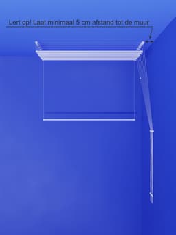 Heavy-duty Ruimtebesparend Plafond Wasrek - 7 stangen elk 160 cm lang — thumbnail 4