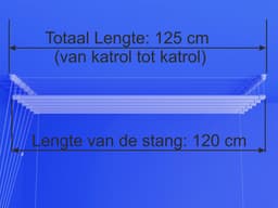 Heavy-duty Ruimtebesparend Plafond Wasrek - 7 stangen elk 120 cm lang — thumbnail 5