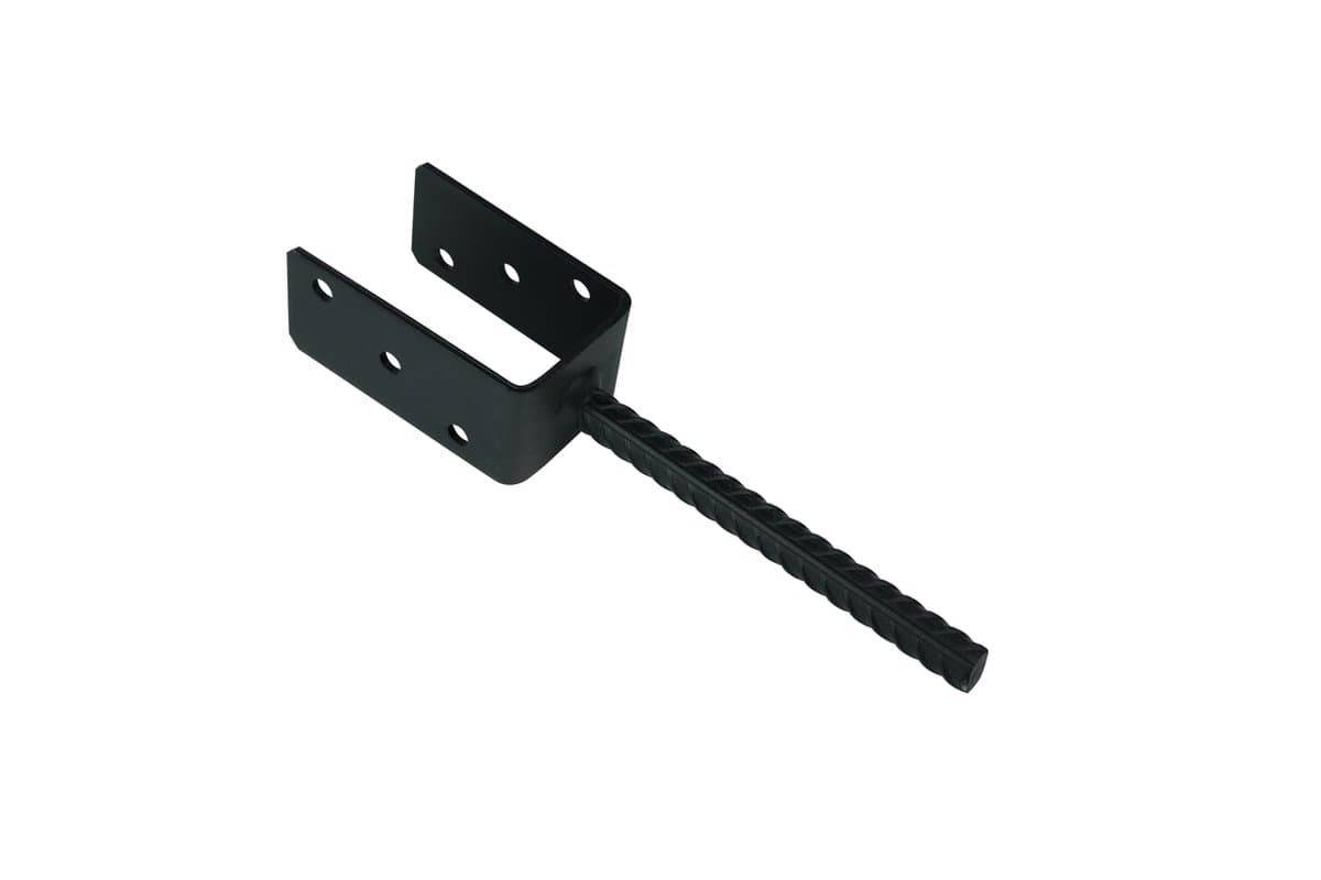 Instortanker Zwart voor 7 x 7 cm Palen U|anker | Per Stuk — afbeelding 1