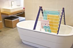 Pegasus Bath 190 Uitbreidbaar Stabiel Droogrek voor Badkuip - Uittrekbaar Droogrek - Smalle Wasdroger - Opvouwbaar — thumbnail 3