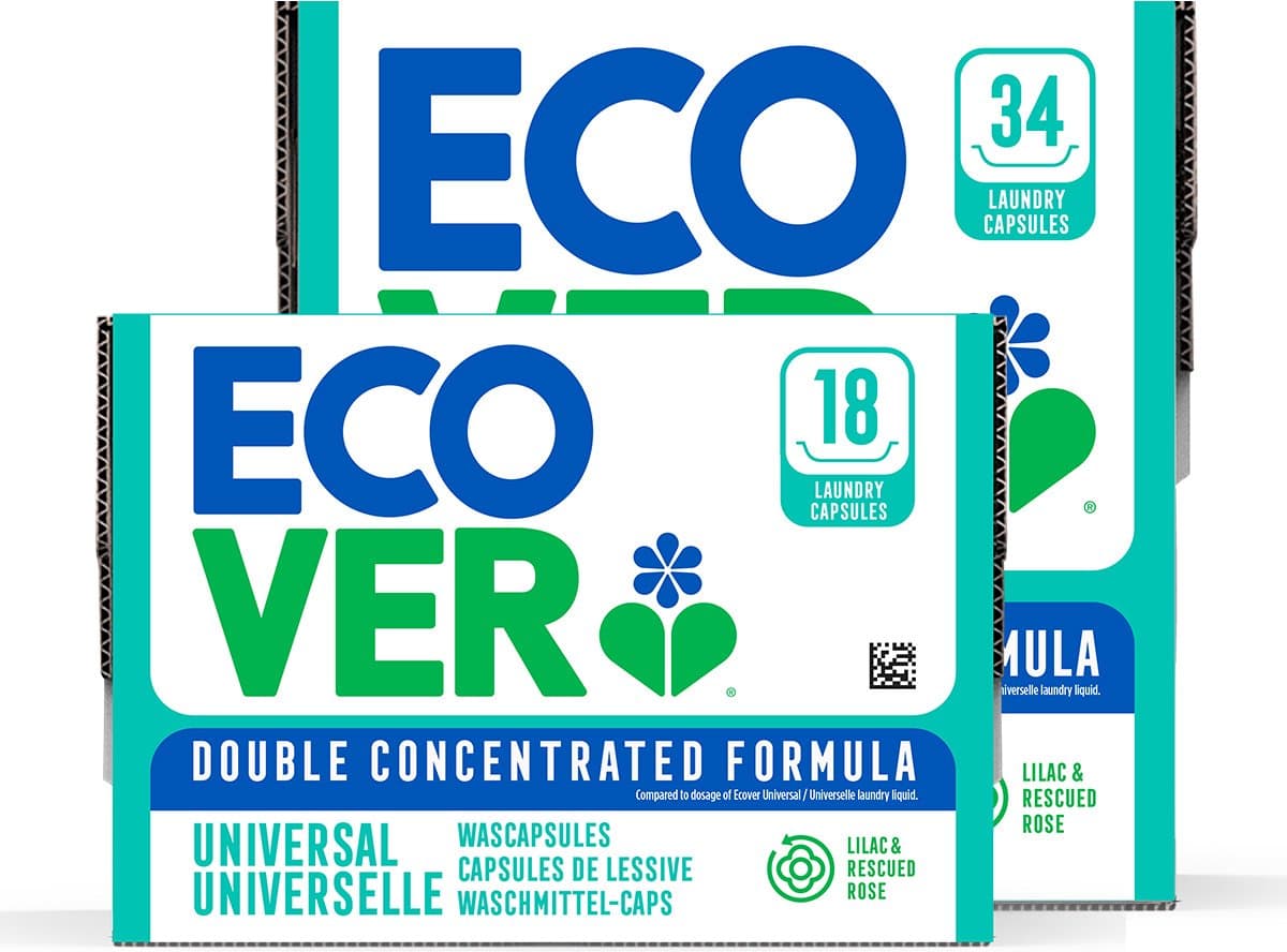 Ecover Universal - Waspods - 18 + 34 stuks - 3-in-1 werking - Dubbel geconcentreerde formule - Plantaardig & Biologisch afbreekbaar — afbeelding 1