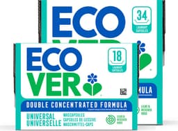 Ecover Universal - Waspods - 18 + 34 stuks - 3-in-1 werking - Dubbel geconcentreerde formule - Plantaardig & Biologisch afbreekbaar — thumbnail 1