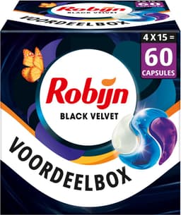 Robijn Wasmiddel - 3-in-1 Wascapsules - Black Velvet - 4 x 15 stuks - 60 Wasbeurten - Voordelverpakking — thumbnail 1