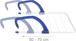 Groot hangdroogrek 48 m drooglengte voor camping balkon radiator - Hangend droogrek wit — thumbnail 5