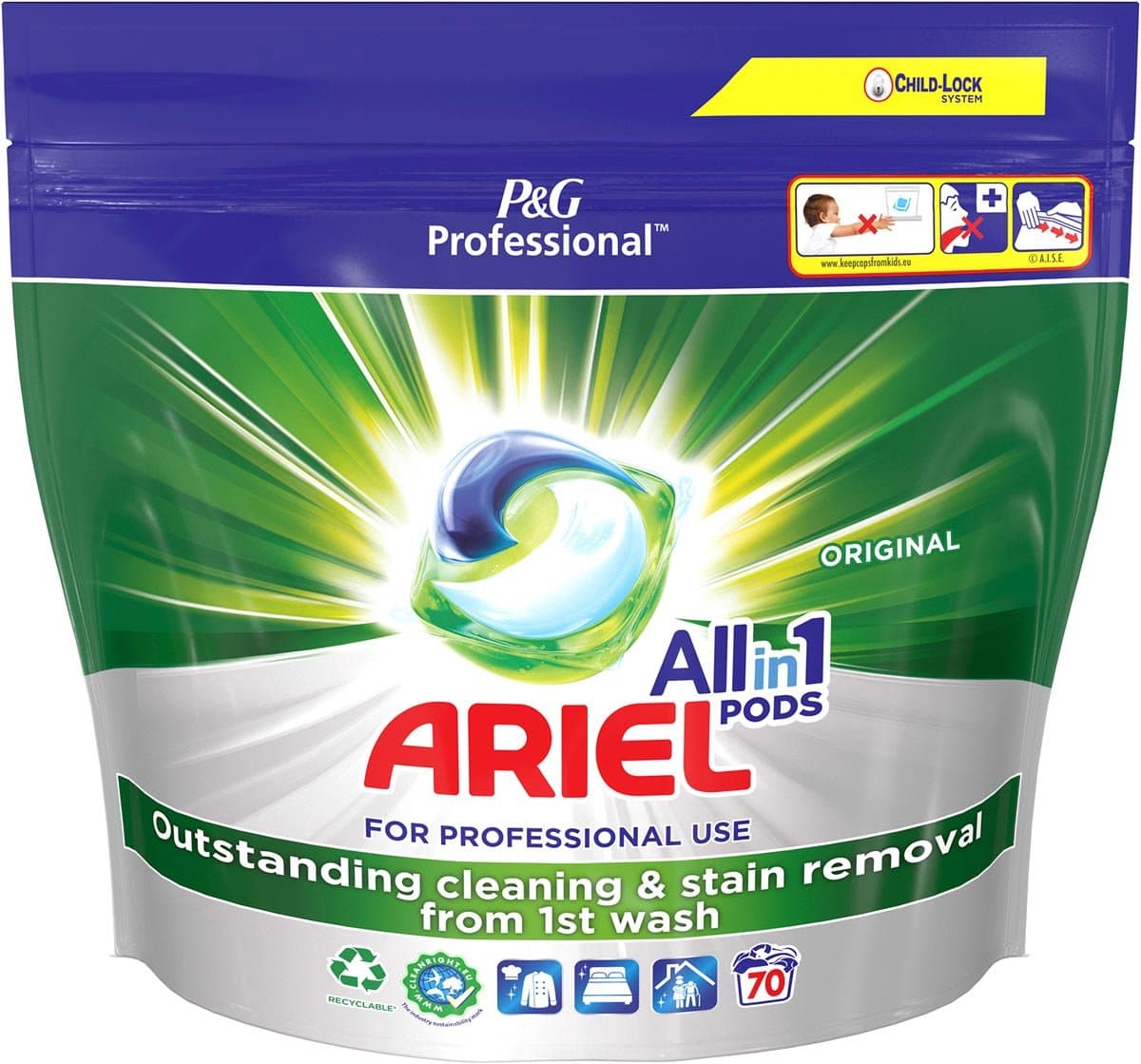 Ariel Pods All-in-One Voordeelpak – Prof Regular 70 stuks — afbeelding 1