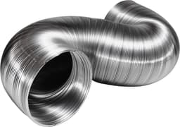 Dparts 120mm aluminium luchtafvoerslang - 1,5 meter - inclusief 2 slangklemmen - hittebestendig tot 250 °C - flexibel afzuigkap wasdroger lucht afvoer slang - flexibele ventilatieslang buis — thumbnail 2