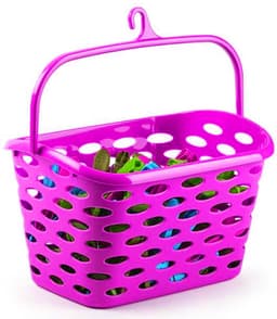 Plasticforte Wasknijpers ophang mandje aan haak - 26 x 15 x 21 cm - fuchsia roze - kunststof — thumbnail 5