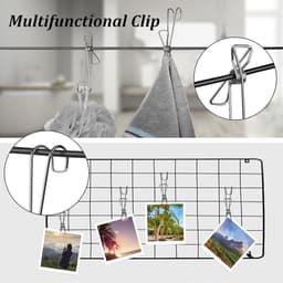 Wasknijpers, multifunctionele metalen klemmen, stormklemmen, wasgoed, sokkenklemmen voor foto's, handdoekklemmen, wasknijpers, roestvrij staal, 50 stuks — thumbnail 2