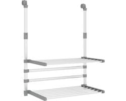 vidaXL - Droogrek - voor - balkon - 54x25x42 - cm - aluminium