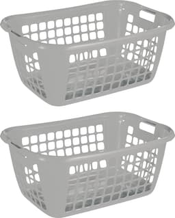 Sunware - Basic wasmand 65cm laag grijs - Set van 2 — thumbnail 1