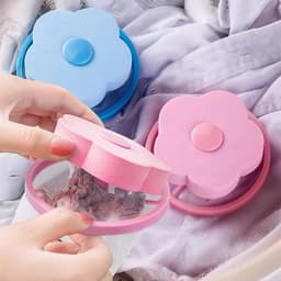 Pet Hair Remover - 2 Stuks Blauw - Wasmachinebal - Handig voor huisdierharen - Huisdierharen verwijderen - Anti-haren - Drogerbol anti-haren - E1.2 — thumbnail 2