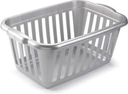 Plasticforte Wasmand - grijs - kunststof - 40 liter - 60 x 40 x 26 cm - manden voor wasgoed - huishouden - opbergmand — thumbnail 1