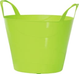 Set van 2x stuks kunststof flexibele emmers/wasmanden/kuipen groen in verschillende formaten 15 en 30 liter — thumbnail 2