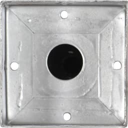 vidaXL - Grondpinnen - 2 - st - 12x12x56 - cm - gegalvaniseerd - staal - zilverkleurig — thumbnail 3