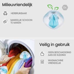 BukkitBow - Pluisballen / Wasballen - Ontpluizer - Pluisverwijderaar - Anti-Pluis Wasbal Set voor Wasmachine/Droger - 6 Stuks — thumbnail 3