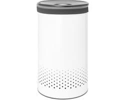 Brabantia Wasmand - met Deksel - 60 l - White / Dark Grey