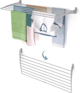 Foxydry Fold 116 cm DOWN - wasdroogrek wandmontage clicksysteem - neerwaartse sluiting - 116 x 50 x 10 cm — thumbnail 1