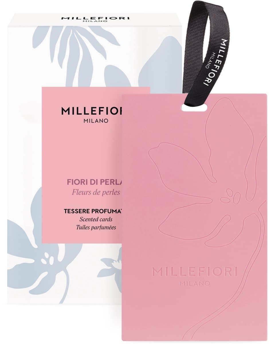 Millefiori Laundry - Geurkaarten - Fiori di Perla - 3 stuks - Kast Parfum - Voor In De Kledingkast — afbeelding 1