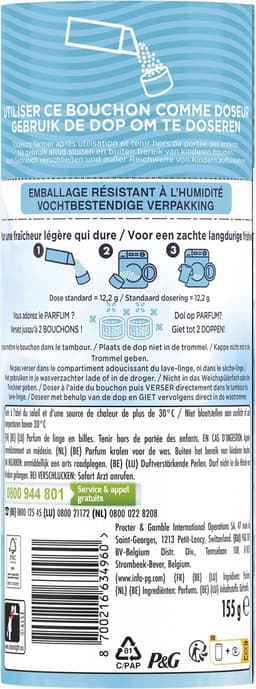 Lenor Light Geurbooster Katoen Fris - 6 x 155 gram - Wasparfum — thumbnail 4
