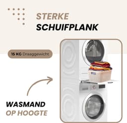 Dastium Home - Stapelkit Wasmachine en Droger - Stapelset Wasmachine en droger - Tussenstuk Wasmachine en Droger - Universeel — thumbnail 4