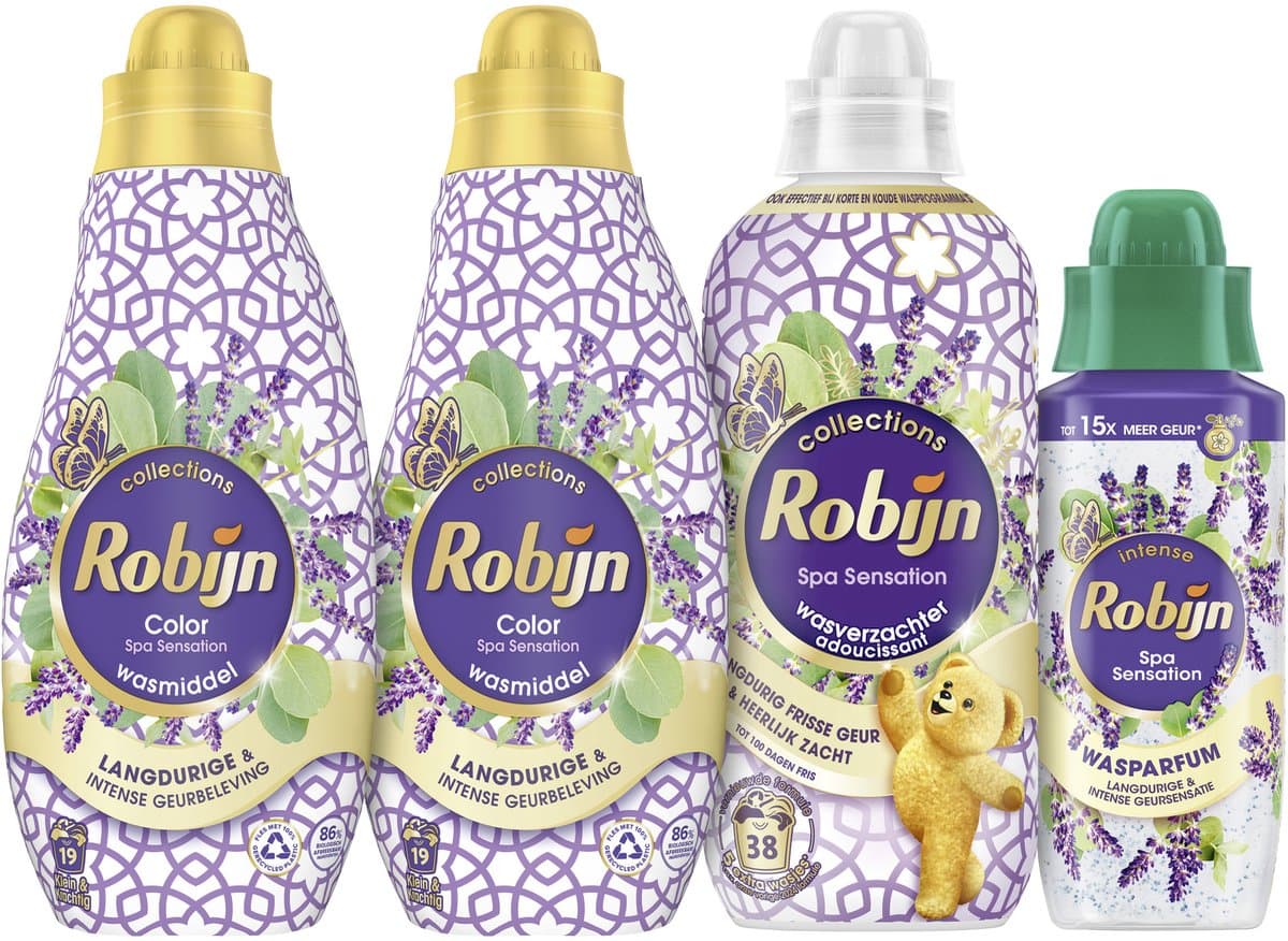 Robijn - Spa Sensation - 4 stuks - 2x wasmiddel + 1 wasverzachter + 1 wasparfum - Voordeelverpakking — afbeelding 1