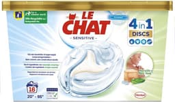 Le Chat Sensitive - Wasmiddelcapsules - Witte en Gekleurde Was - Marseille & Aloë Vera - 16 Wasbeurten — thumbnail 1