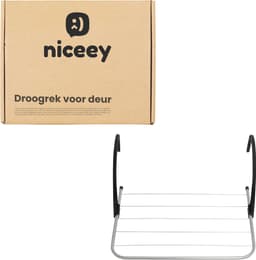 Niceey Droogrek Hangend - Wanddroogrek - Droogrek voor Deur - Wasrek Ophangbaar - 3m - Grijs — thumbnail 4