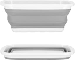 Springos Wasmand - Opvouwbare Wasmand - 8.5L - Grijs/Wit — thumbnail 5